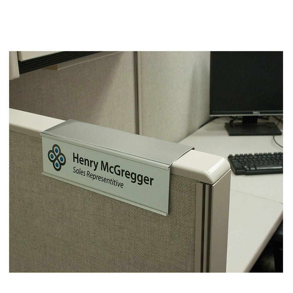 Cubicle Nameplate Holder 8 x 2