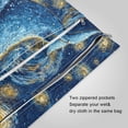 thumbnail image 3 of 2 Pack Wet Dry Bags,Starry Night Humpback Whale Waterproof Reusable Dual Zipper Bags for Swimwear, Gym Clothes, Toiletries, Baby Diapers, 3 of 8