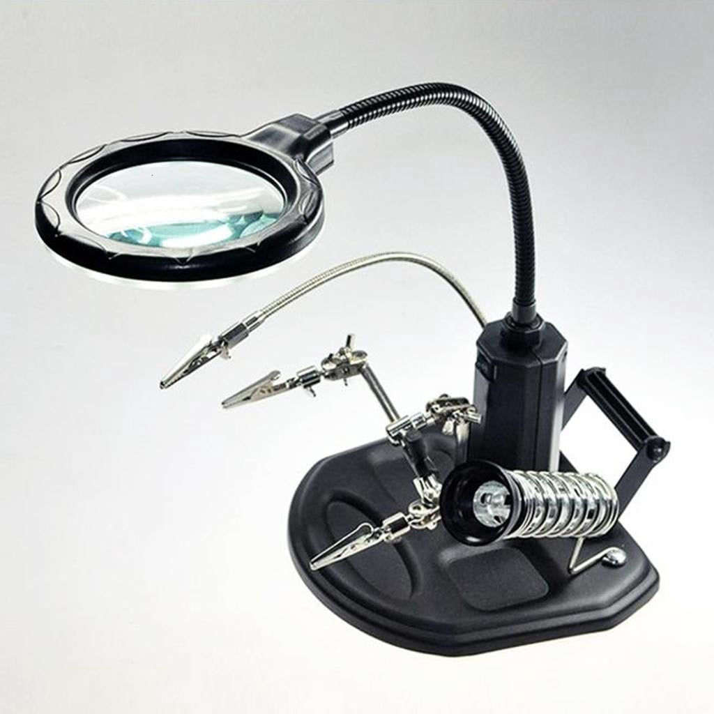 CEORPER LED Magnifying Glass Magnifier Soldering Iron Stand Hands Free Soldering Station