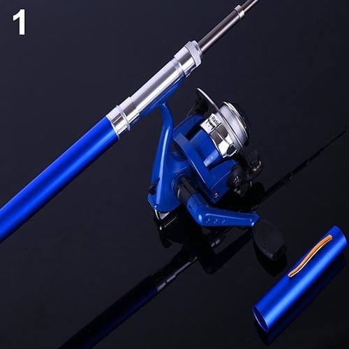 NEWwt Telescopic Mini Pen Shape Portable Pocket Fish Spinning Rod Pole with  Fishing Reel 