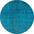 thumbnail image 1 of Ahgly Company Tapis d'Intérieur Rond Abstrait Bleu Yeux Abstrait Bleu, 4' Rond, 1 of 6
