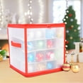 thumbnail image 2 of Christmas Ornament Storage Box with 4 Trays,Holds Up to 64 Ornaments Decoration Balls,Plastic Christmas Ball Organizers,Holiday Storage Container with Removable Dividers, 2 of 6