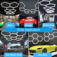 thumbnail image 4 of VFM Hexagon LED Garage Light: 36-Pack Super Bright 33000LM Honeycomb Garage Light, 8 Hex DIY Hexagon Led Lights for Gym Basement Hair Salon, 4 of 10