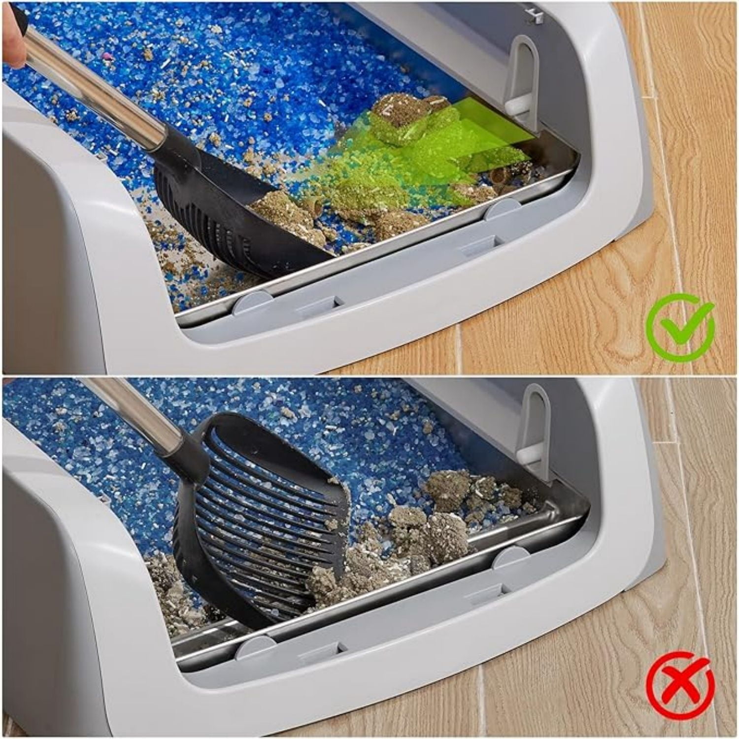 Stainless Steel Reusable Litter Tray, Compatible with Petsafe Scoop-Free Self-Cleaning Litter Box, Efficient Poop Collecting Design, Odor Control & Rust-Proof, Money-Saving Litter Box