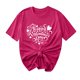 thumbnail image 1 of Camisetas de Manga Corta para Mujeres, Camiseta de Cuello Redondo Impresa de Moda, Primavera Y Verano Casual, 1 of 8