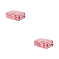 thumbnail image 3 of Yuarrent Paño de cocina a cuadros, paños de cocina, suave, sin olor, plumero, patrón de rejilla, paño de limpieza, paño de cocina Rojo 2piezas, 3 of 6