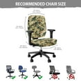 thumbnail image 6 of SCRAWLGOD Palm Tree Green Beige 2 Piece Sets Soft Computer Office Chair Cover Breathable Easy to Install Split Swivel Chair Cover Removable High Back Chair Slipcover, 6 of 7