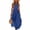 Z-Blue, variant on Women Halter V Neck Maxi Dress Summer Solid Color Loose Flowy Long Dress for Beach Vacation Z-Brown M