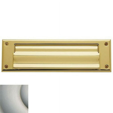 Baldwin 0017.050 Hinged Magazine Size Letter Box Plate, Satin Brass and Black