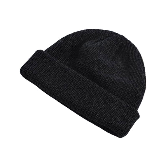 Jamicy Beanie Hat for Women Men Knit Ski Cap Fisherman Beanie for Men Women Unisex Solid Color Outdoor Knit Warm Thickened Cold Weather Hat