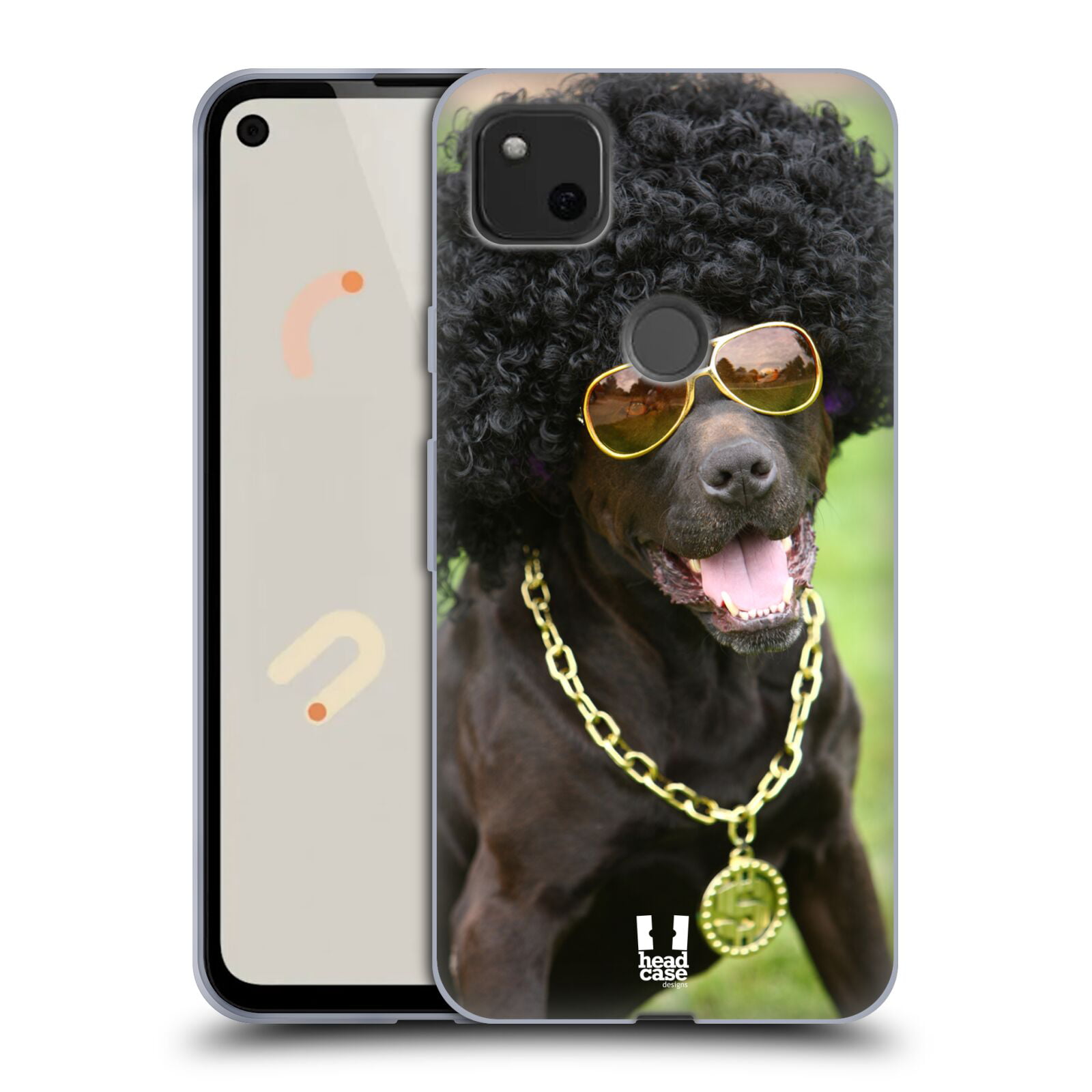 Head Case Designs Funny Animals Dog In Funny Costume Soft Gel Case  Compatible with Google Pixel 4a 