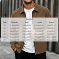 thumbnail image 3 of Men's Corduroy Jacket Lapel Collar Full Zip Up Long Sleeve Casual Coat Classic Textured Outerwear with Pockets, 3 of 9