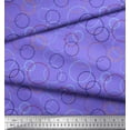 thumbnail image 2 of Soimoi Purple Georgette Viscose Fabric Abstract Circles Abstract Print Fabric by the Yard 42 Inch Wide, 2 of 3