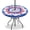American Tie-dye, variant on Unique Mandala Round Fitted Tablecloth Outdoor Tablecloth with Umbrella Hole, Round Table Cloths with Elastic Zippered Wipeable Table Cloth Cover for Picnic,Party Decor Easy to Clean