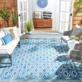 thumbnail image 2 of SAFAVIEH Courtyard Vermont Geometric Indoor/Outdoor Area Rug, Navy/Aqua, 10' x 14', 2 of 16