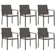 thumbnail image 2 of vidaXL 7 Piece Garden Dining Set with Cushions Poly Rattan and Steel, 2 of 5