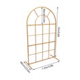 thumbnail image 2 of Lirted Modern Wedding Arch, 2m Gold Wedding Backdrop Flower Stand Portable Balloons Flowers Display Frame for Wedding Party Props Event Christmas Decoration, 2 of 12