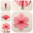 thumbnail image 5 of FWSA WRAPS Paper Flower Birthday Decoration, Paper Fans Party Decoration, Flower Wall Decor Set Of 9 (Pink, Yellow, Rose Pink), 5 of 6