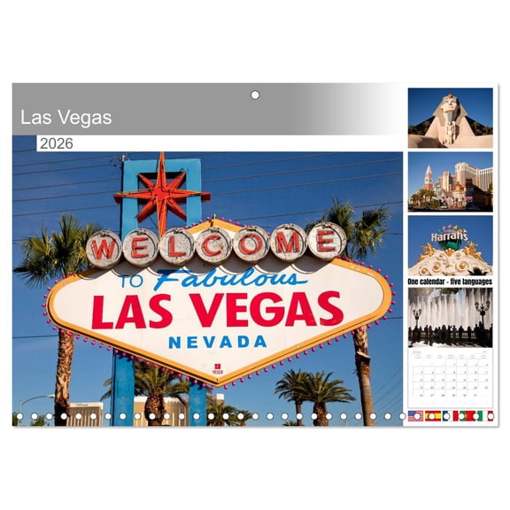 Las Vegas (Monthly Wall Calendar 2026 16.5 x 23.4 (open)), CALVENDO 14 Month Calendar