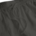 thumbnail image 6 of Havenre Mens Linen Shorts Casual Drawstring Elastic Waist Lightweight Breathable Bermuda Summer Beach Vacation Short Pant with Multi-Pockets Dark Gray XXL, 6 of 10