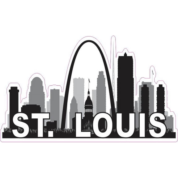 5in x 3in St. Louis Skyline Sticker
