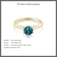 thumbnail image 6 of Gem Stone King 14K Yellow Gold London Blue Topaz Solitaire Engagement 6-Prong Ring | 0.75 Cttw | Gemstone Birthstone | Wedding Anniversary Promise Gold Ring for Women | Available 5,6,7,8,9, 6 of 6