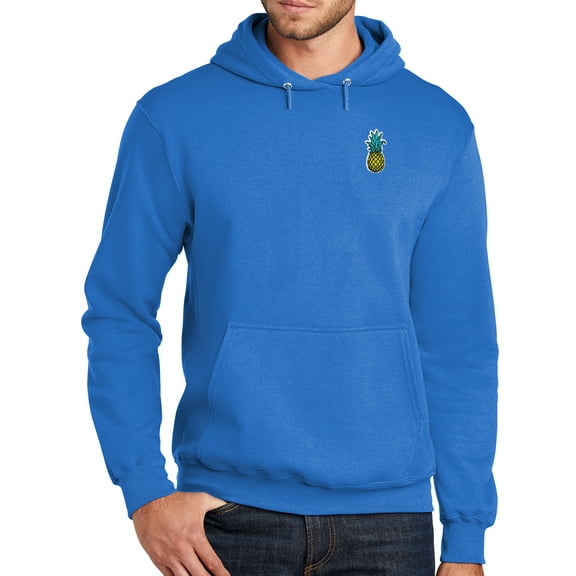 Mens Pineapple Patch Hoodie Sweatshirt, 3XL Royal Blue