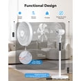 thumbnail image 3 of NFTIGB Oscillating Pedestal Fan, 7 Blades 3 Speeds 9H Timer Standing Floor Fan with Remote,White New, 3 of 8