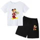 thumbnail image 3 of Conjunto de 2 piezas de camiseta y pantalones cortos de marca Disney de manga corta de verano para niños y niñas, conjuntos de moda para bebés de 2 a 12 años, 3 of 5