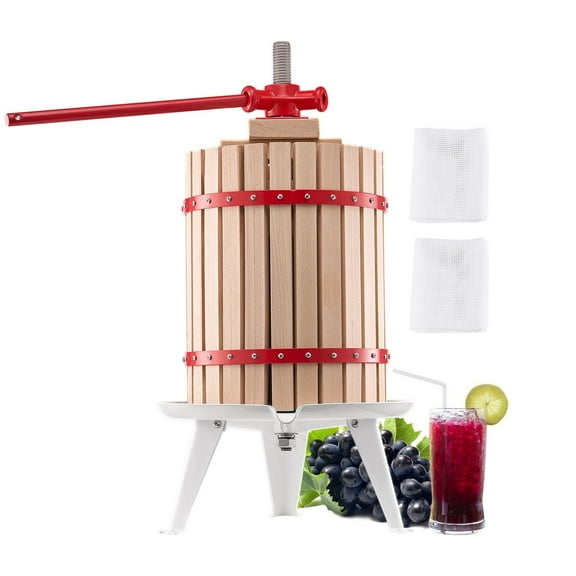 Walmart – 4.75 Gallon Fruit Press (Heavy-Duty Wood Basket, Wine & Cider Making Kit)