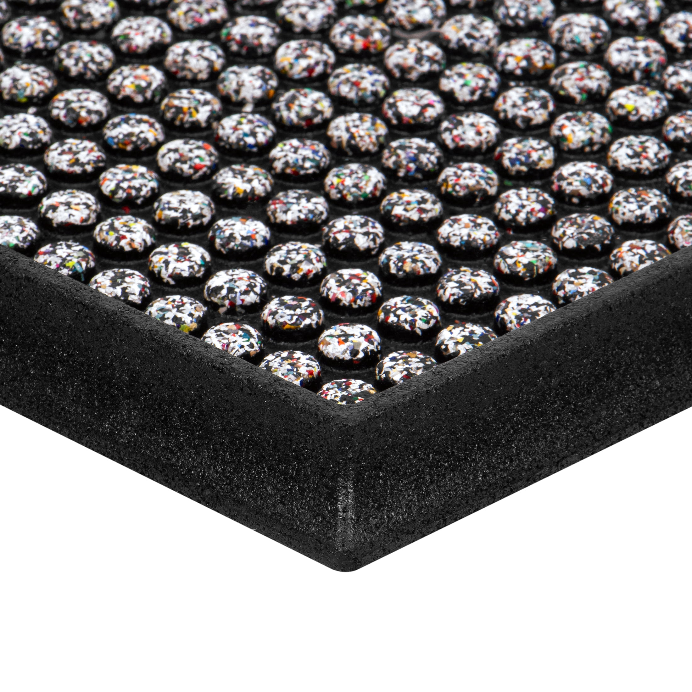 Apache Mills Black Endurance Indoor Outdoor Rubber Boot Tray made with Nike Grind, 15"x36"