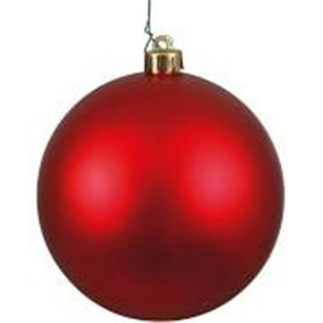 Vickerman M177503DM 8 in. Red Matte Geometric Ornament Ball