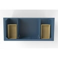 thumbnail image 5 of Modern 48" Alicia Blue Wood Vanity Base with Gold Handles, 5 of 6