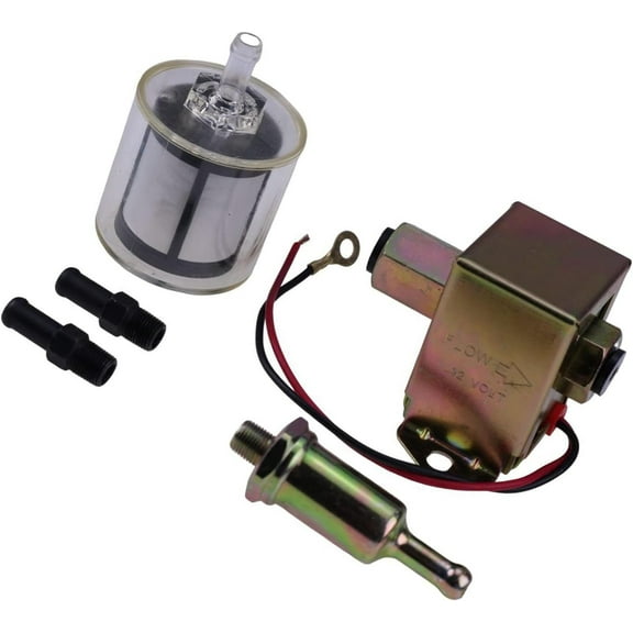 12V Fuel Pump with Filter 416-5886 416-5884 149-2145 4165884 Compatible with Caterpillar CAT Loader 226D 232D 236D 239D 242D 246D 249D 257D 259D 262D 272D 277D 279D 287D 289D 297D 299D