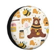 thumbnail image 2 of Balery Cute Bee Honey Jar Hive Bear Tire Covers - Tough Tire Wheel Protector for Truck, SUV, Trailer, Camper, RV -17 inch, 2 of 8