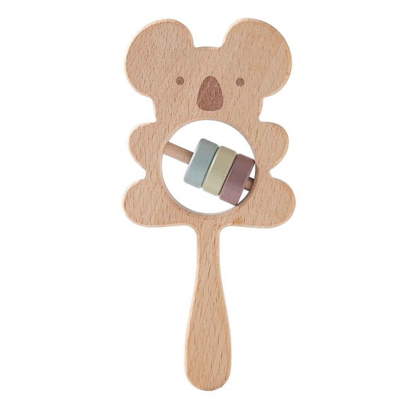 Sonajeros Mordedores Para Bebés, Juguete De Actividad, Campana Vibratoria Para Juguete De Dentición De Madera Para Recién Nacidos coala