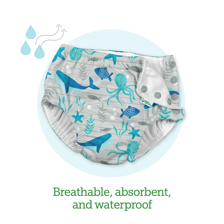 i Play (2 Pack) Girls Reusable Absorbent Baby Swim Diapers - Swimming Suit  Bottom
