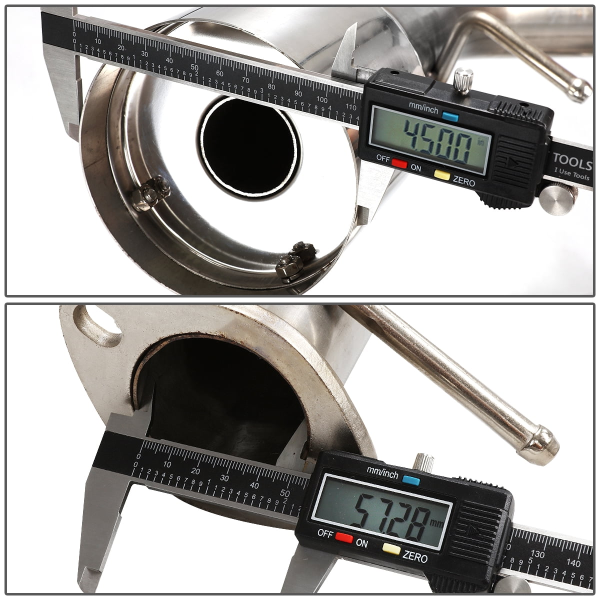 DNA Motoring CBE-FF00 Ford Focus Catback Exhaust System 4.5" Tip Muffler - ZX3 ZX5 ZETEC 2.0L 2.3L