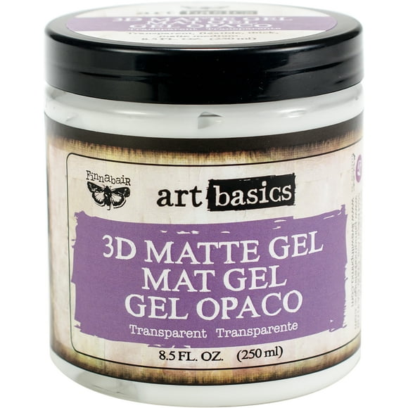 Finnabair Art Basics 3D Matte Gel 8oz-Transparent