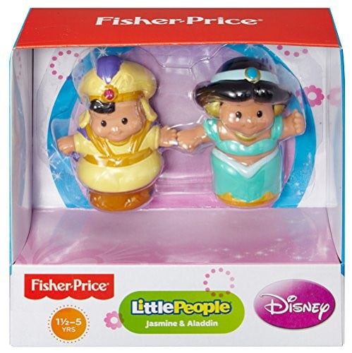 Little People Jasmine Aladdin Prince 2 Doll Set Disney Princess Fisher for sale online