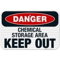 thumbnail image 1 of Danger Chemical Storage Area Keep Out Sign, OSHA Danger Sign, 12x18 Reflective Aluminum EGP, 1 of 1
