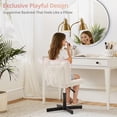 thumbnail image 6 of Carolayne 13.8-18.9'' Adjustable Vanity Chair, 360° Swivel Upholstered Ottoman Stool for Makeup Room Living Room, Beige, 6 of 9