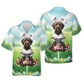 thumbnail image 3 of Happy Easter Hello Spring Wirehaired Pointing Griffon Playing Football Hawaiian Shirt Breathable Summer Unisex Merch Dog Lover - 13003, 3 of 6