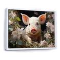 thumbnail image 2 of Designart "Playful Pig Cute Pig in the Flower Field II" Animals Floater Framed Wall Decor, 2 of 7