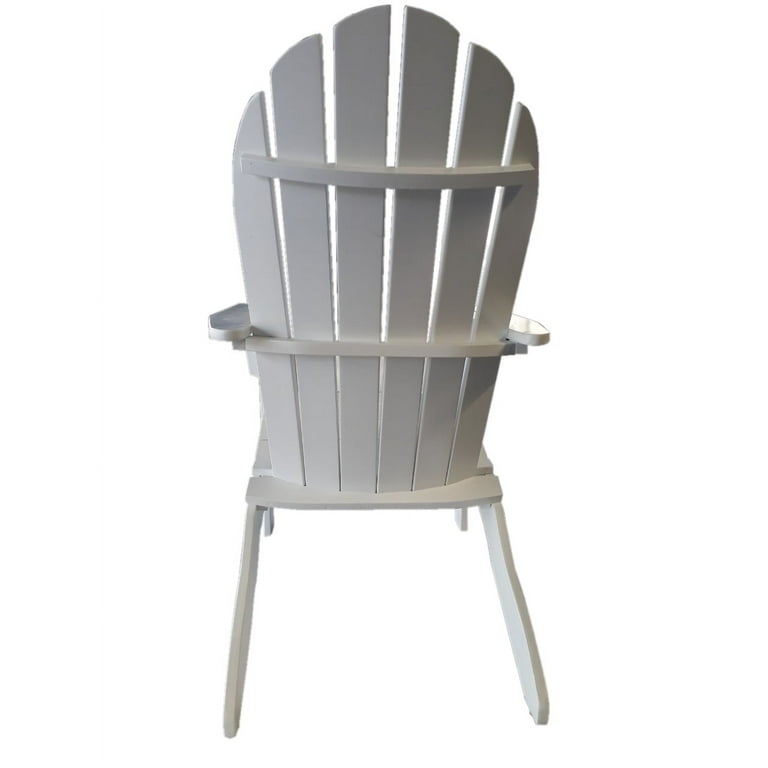 Mainstays Wood Outdoor Adirondack Chair White Color Walmart