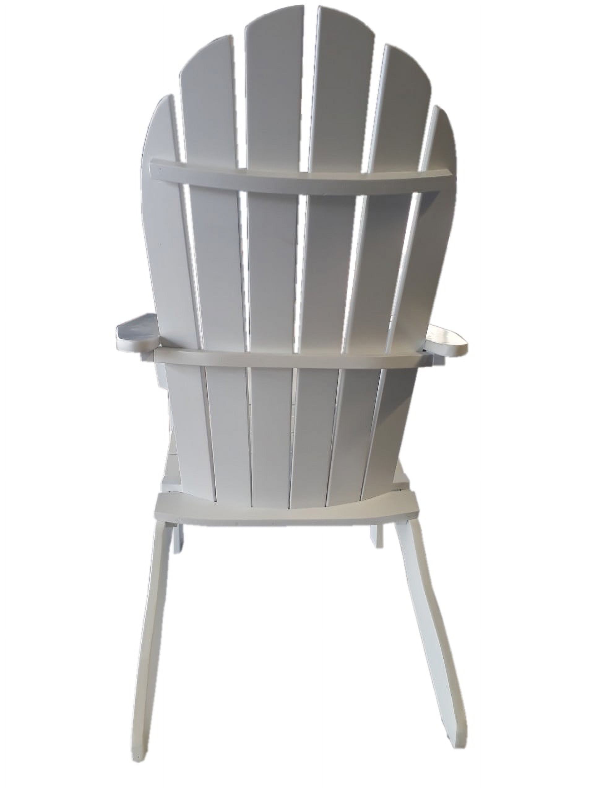 Mainstays Wood Outdoor Adirondack Chair, White Color - image 2 of 8