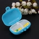 thumbnail image 4 of Contenedor De Almacenamiento Caja de pastillas portátil de viaje de 4 rejillas Contenedor de almacenamiento de joyas (Azul), 4 of 9