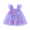 thumbnail image 3 of Hrsba Toddler Girls Dresses Sleeveless Mesh Dress with Bow and Floral Embroidery Sweet Lovely Summer Dress, 3 of 5
