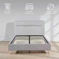 thumbnail image 3 of Ilios Innova | Cama Matrimonial Tapizada Moderna con Cabecera Acolchada, Base Resistente y Diseño Contemporáneo para Recámara, 3 of 9