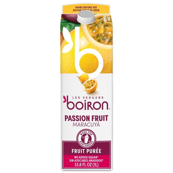 Les Vergers Boiron Passion Fruit Puree Drink Mix, 33.8 fl oz Carton